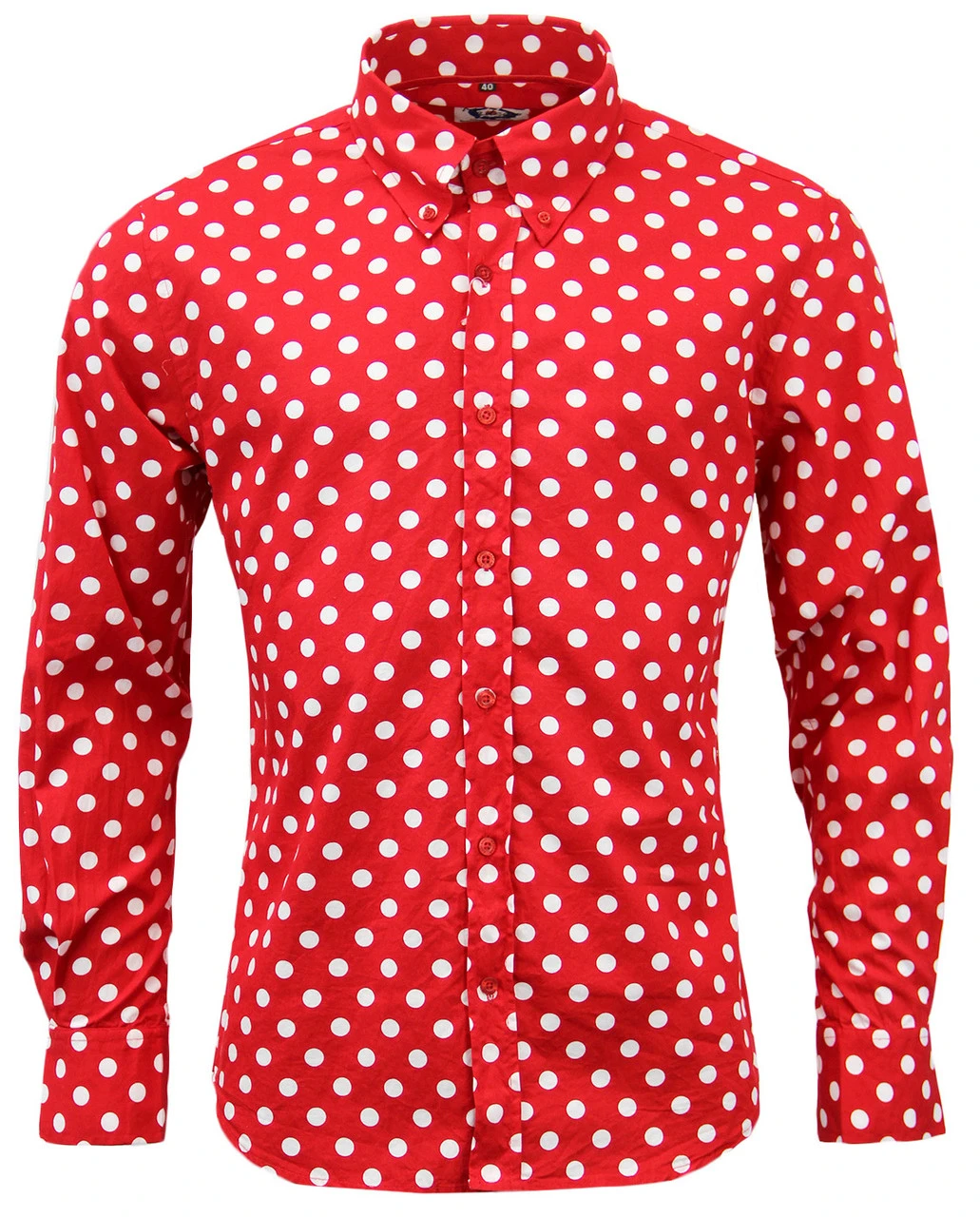 Purple Penny Dot Lane Retro 60s Mod MADCAP Shirt - Image 7