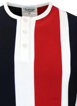 Winston L/S Mod Stripe Grandad Top