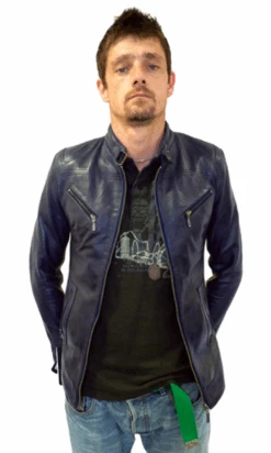 'Fonda' Retro Indie Leather Racer Jacket By MADCAP