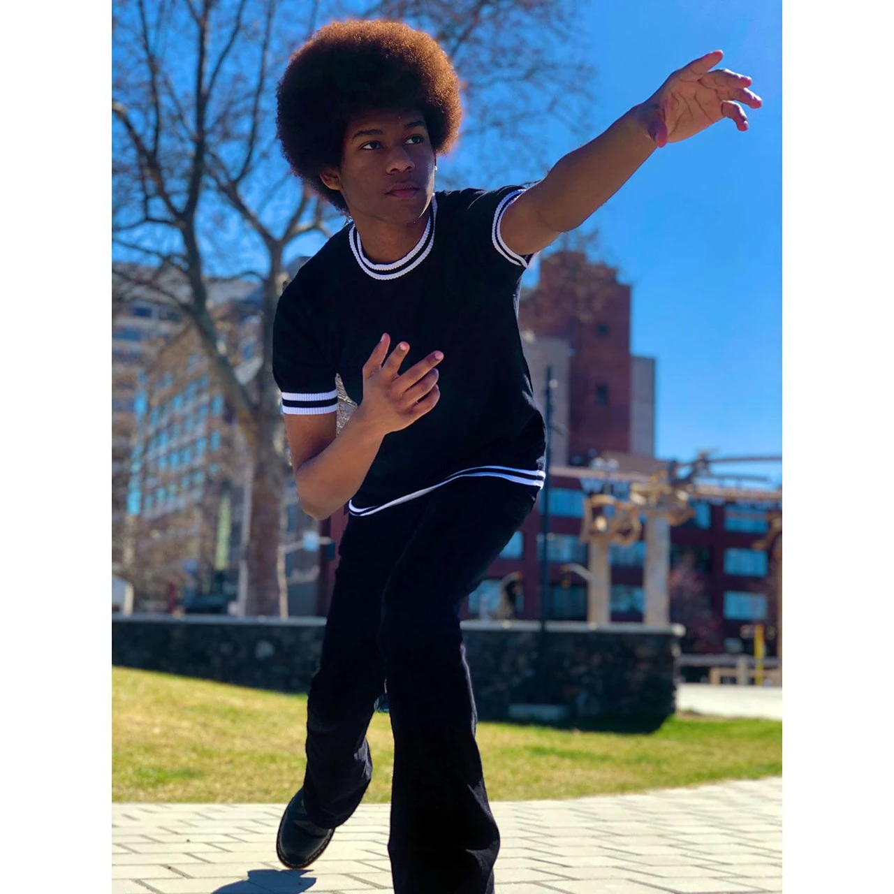 Moon 60s Mod Tipped Knit Tee (B/Y) - Image 10