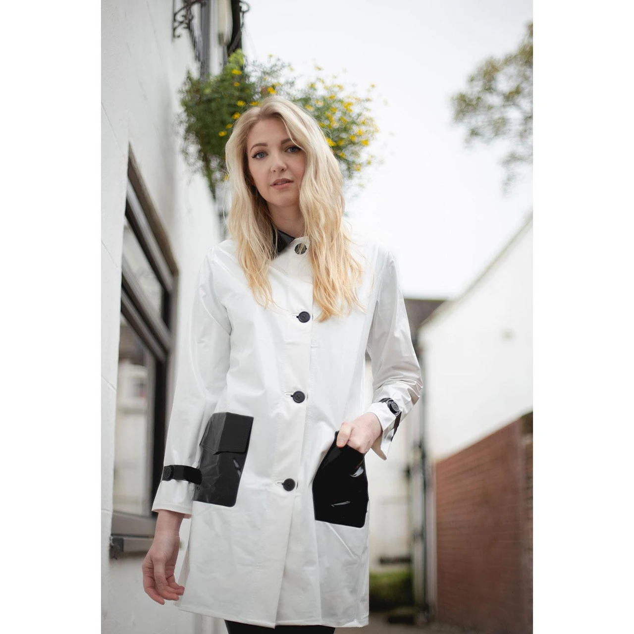 Robin Mod 2 Tone PVC Raincoat BLUE - Image 17