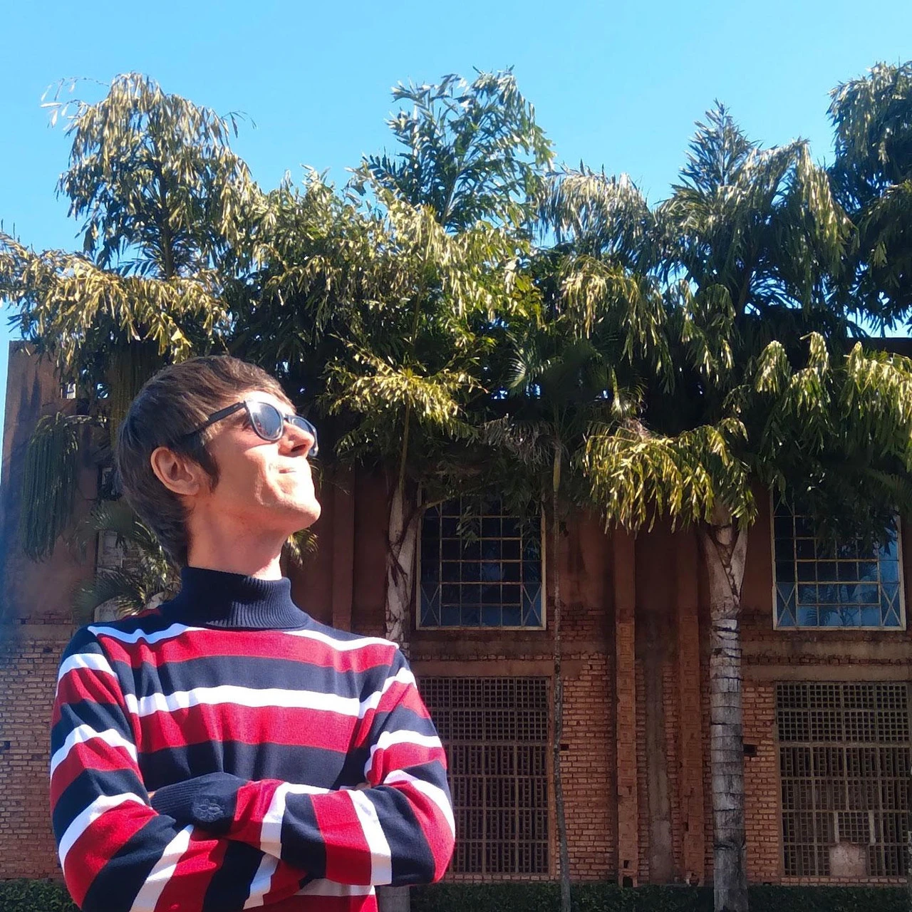 Ashcroft MADCAP Retro 60s Roll Neck Jumper In Blue - Image 6