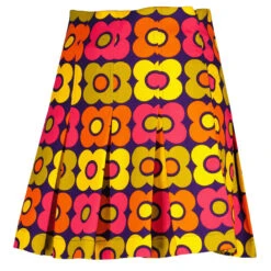 Bijoux Retro Flowers Pleated Skirt