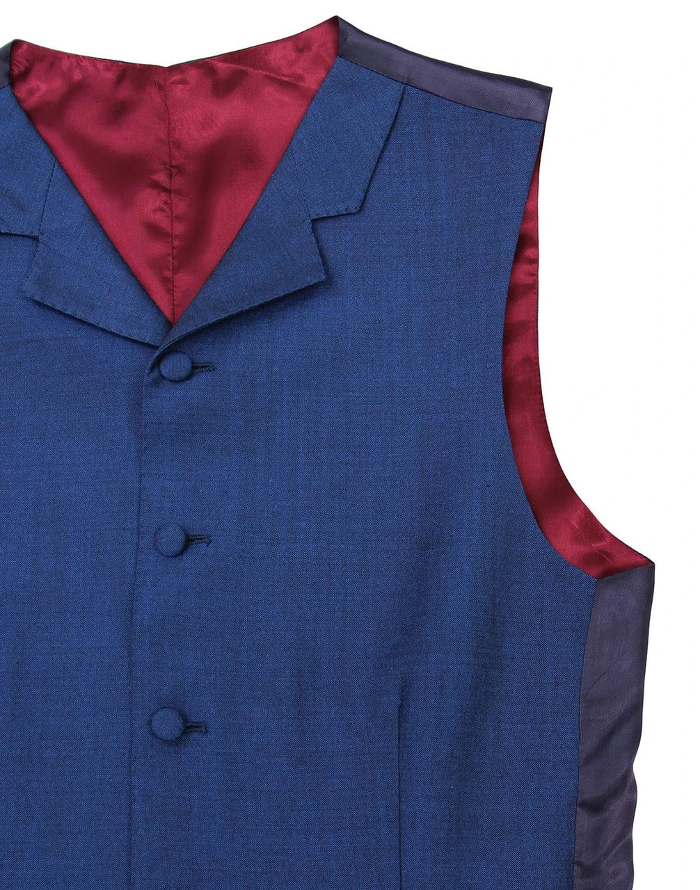 60s Mod Mohair Tonic Waistcoat BLUE - Image 2