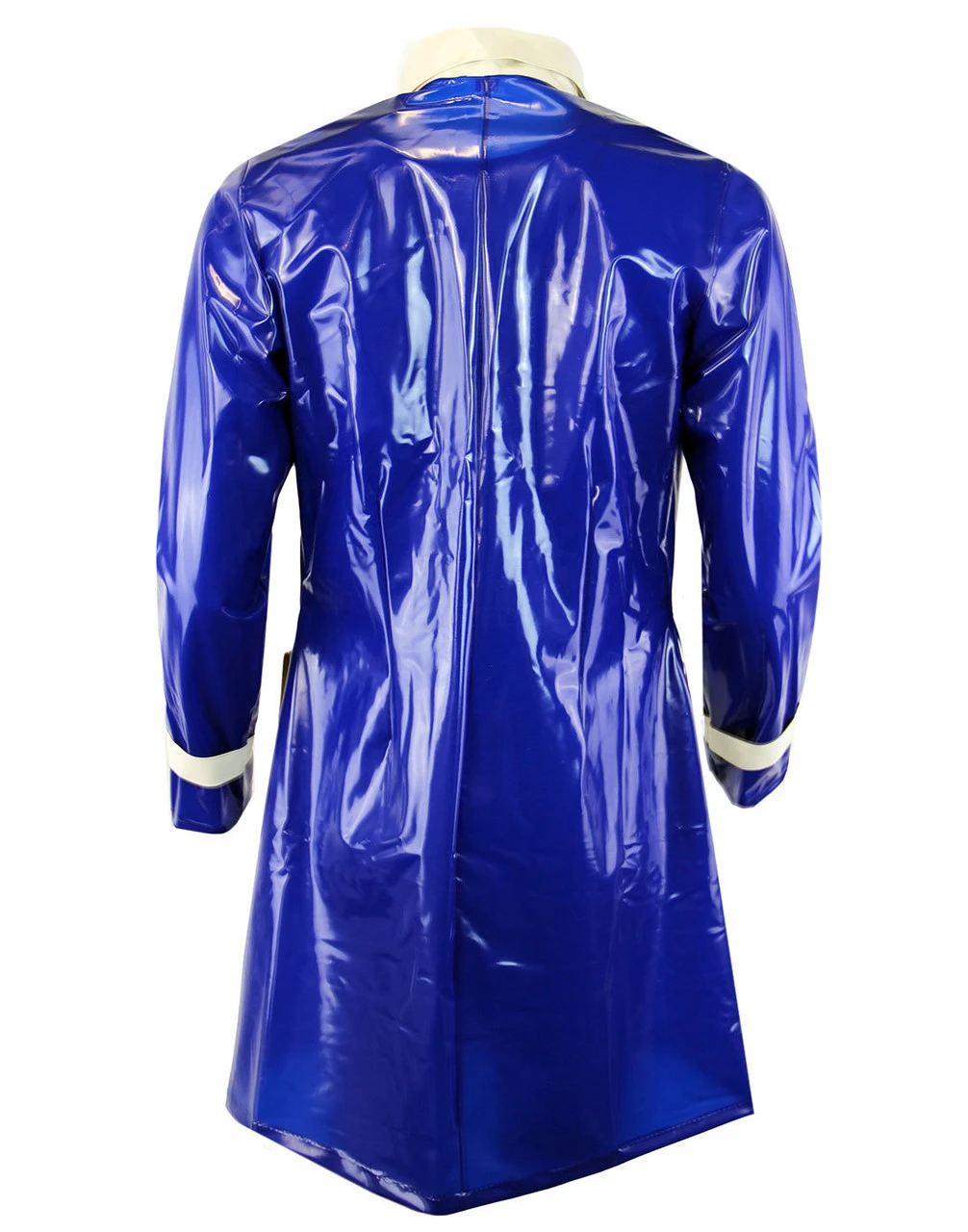 Robin Mod 2 Tone PVC Raincoat BLUE - Image 13