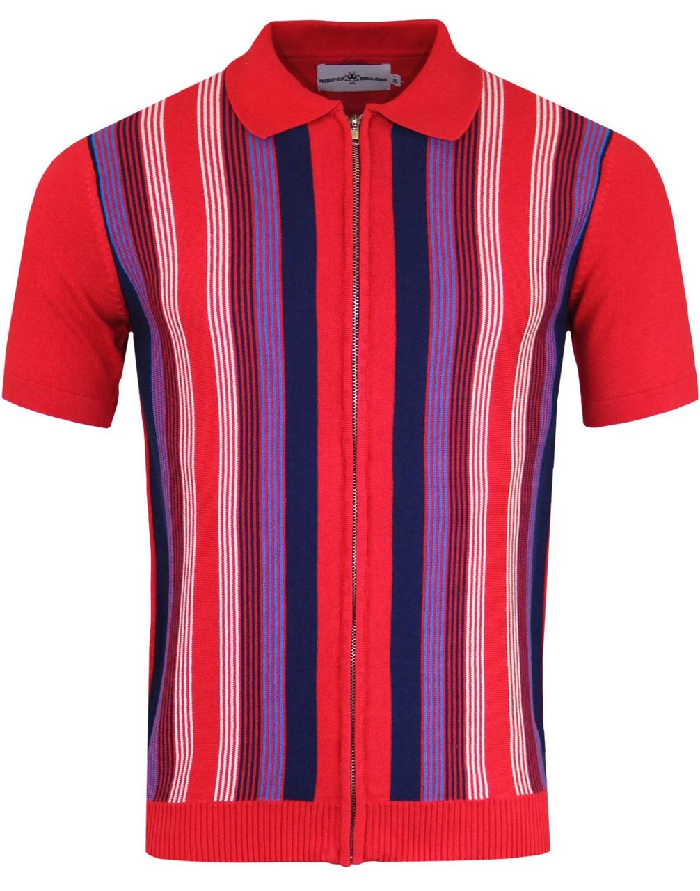 Capitol Mod Zip Through Stripe Polo - Image 3
