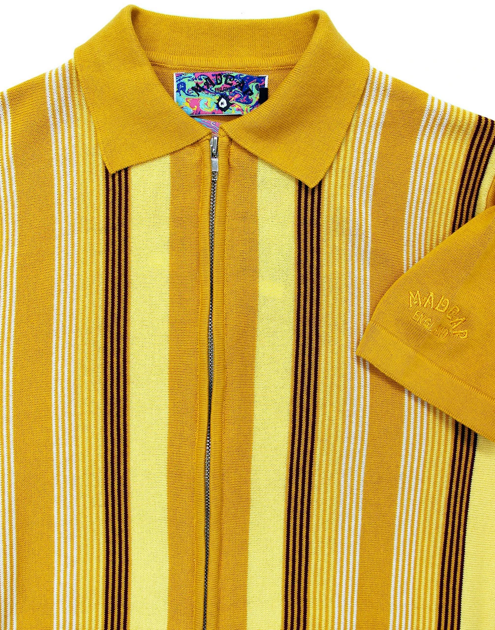 Capitol Mod Zip Through Stripe Polo - Image 2