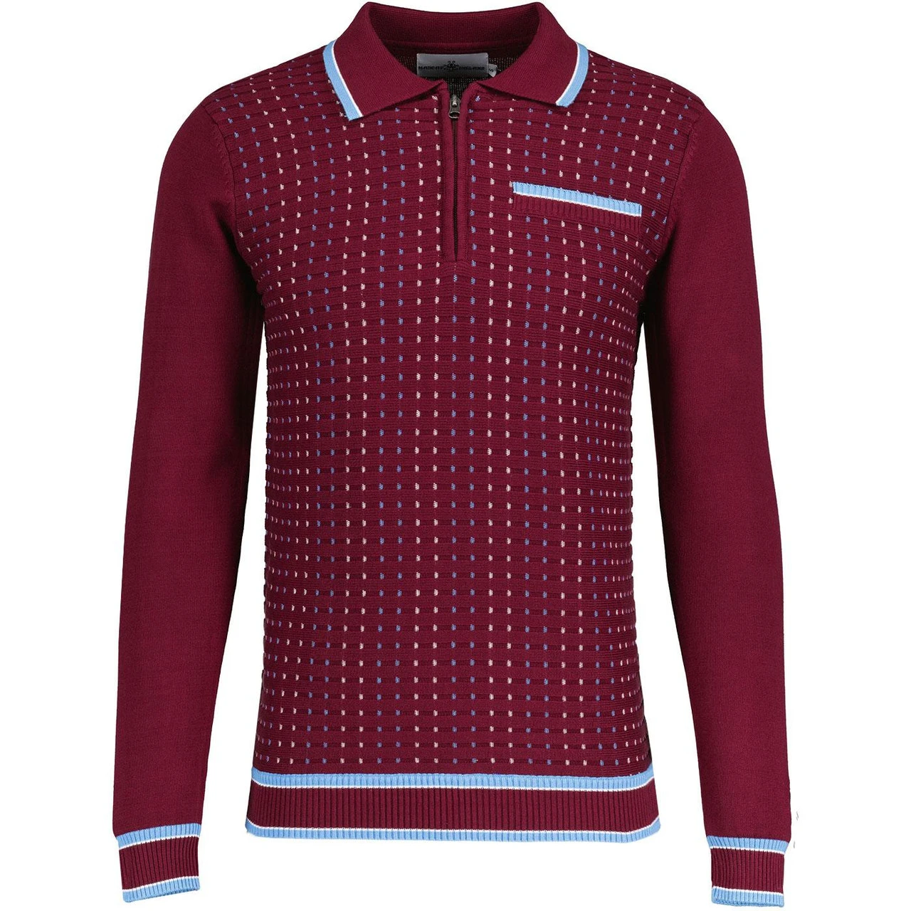 Coltrane Mod Jacquard Knit Polo B - Image 12