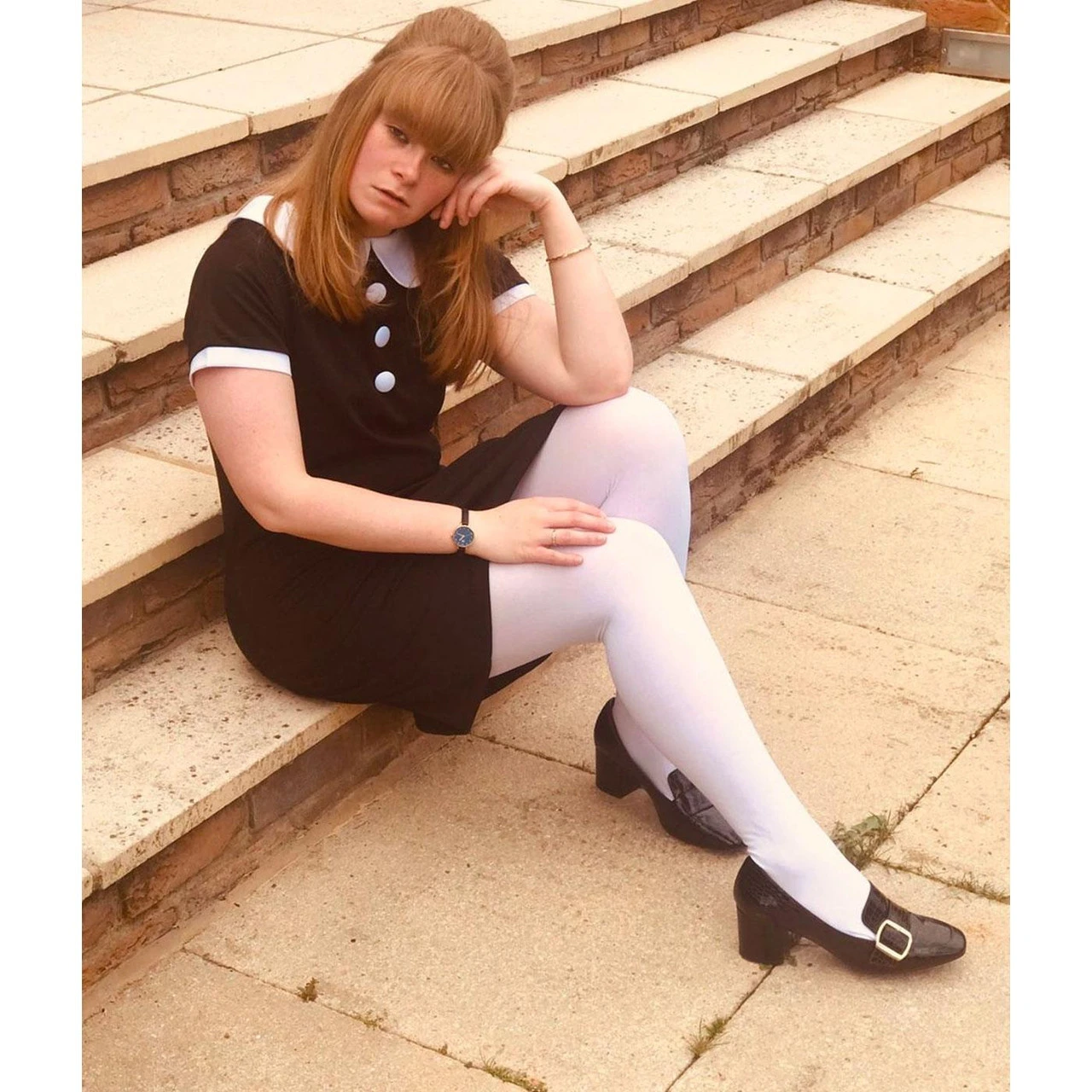 Dollierocker 60s Mod Dress (Red) - Image 8