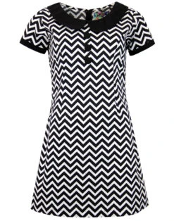 Dollierocker Zig Zag 60s Mod Dress