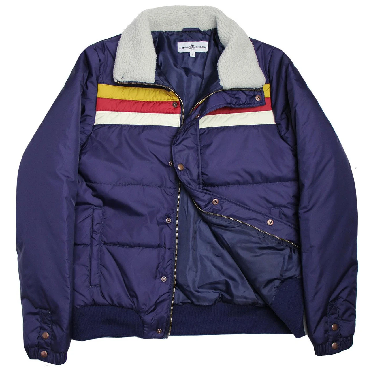 Edge Retro Stripe Ski Jacket (Navy) - Image 13