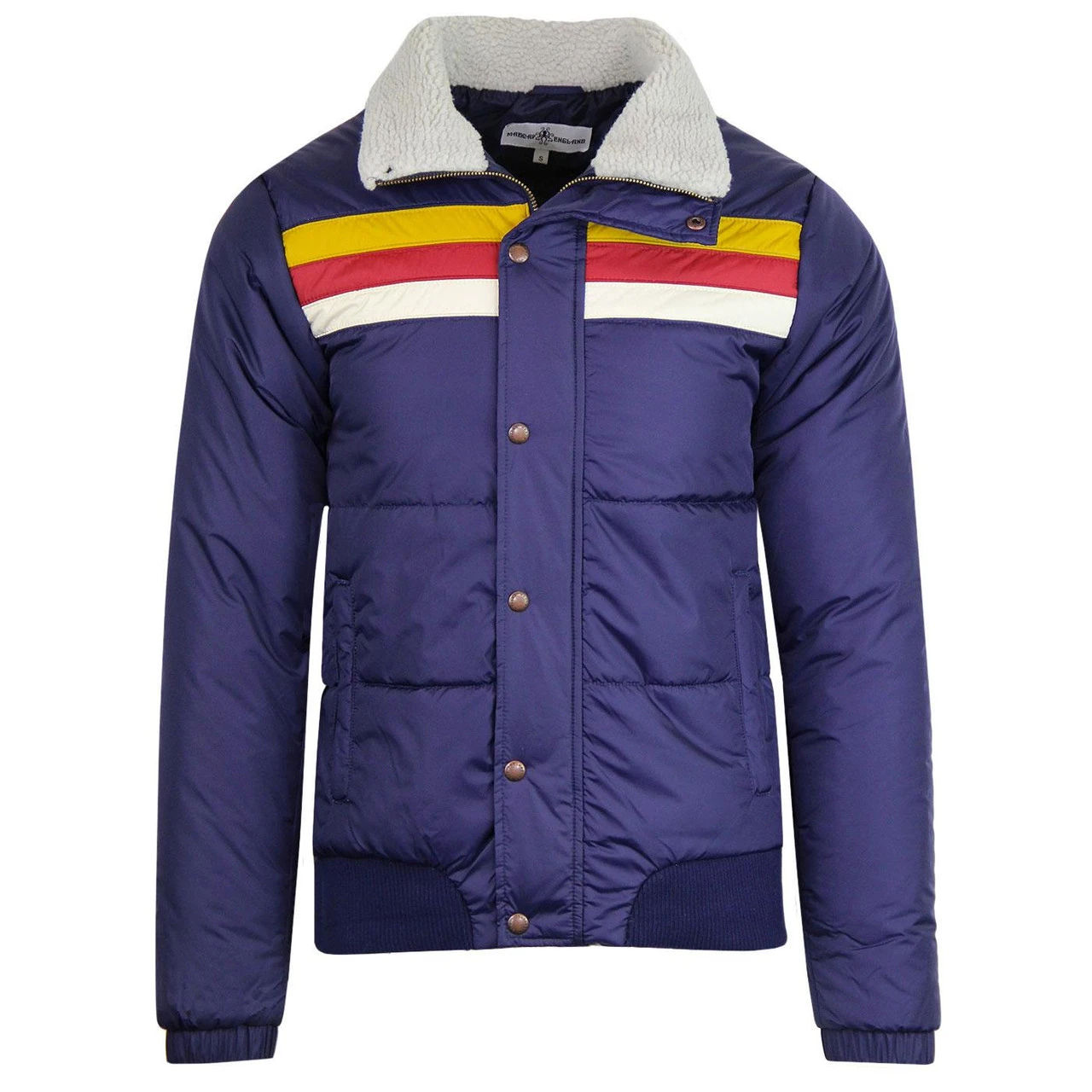 Edge Retro Stripe Ski Jacket (Navy) - Image 12
