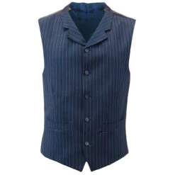 Electric Pinstripe Lapel Waistcoat