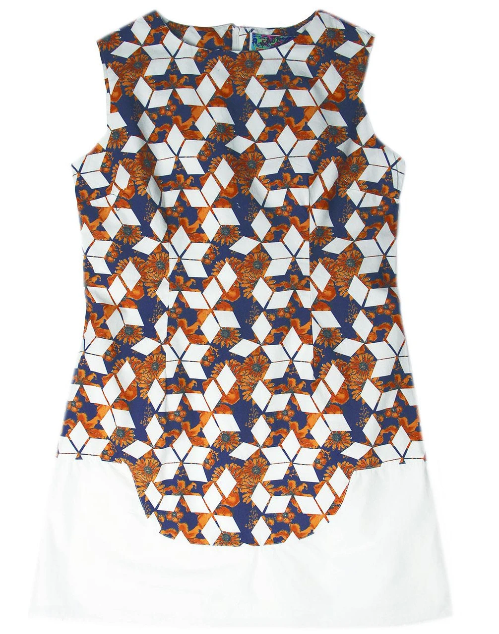 Sun Daisy Geo Retro Floral Dress - Image 3