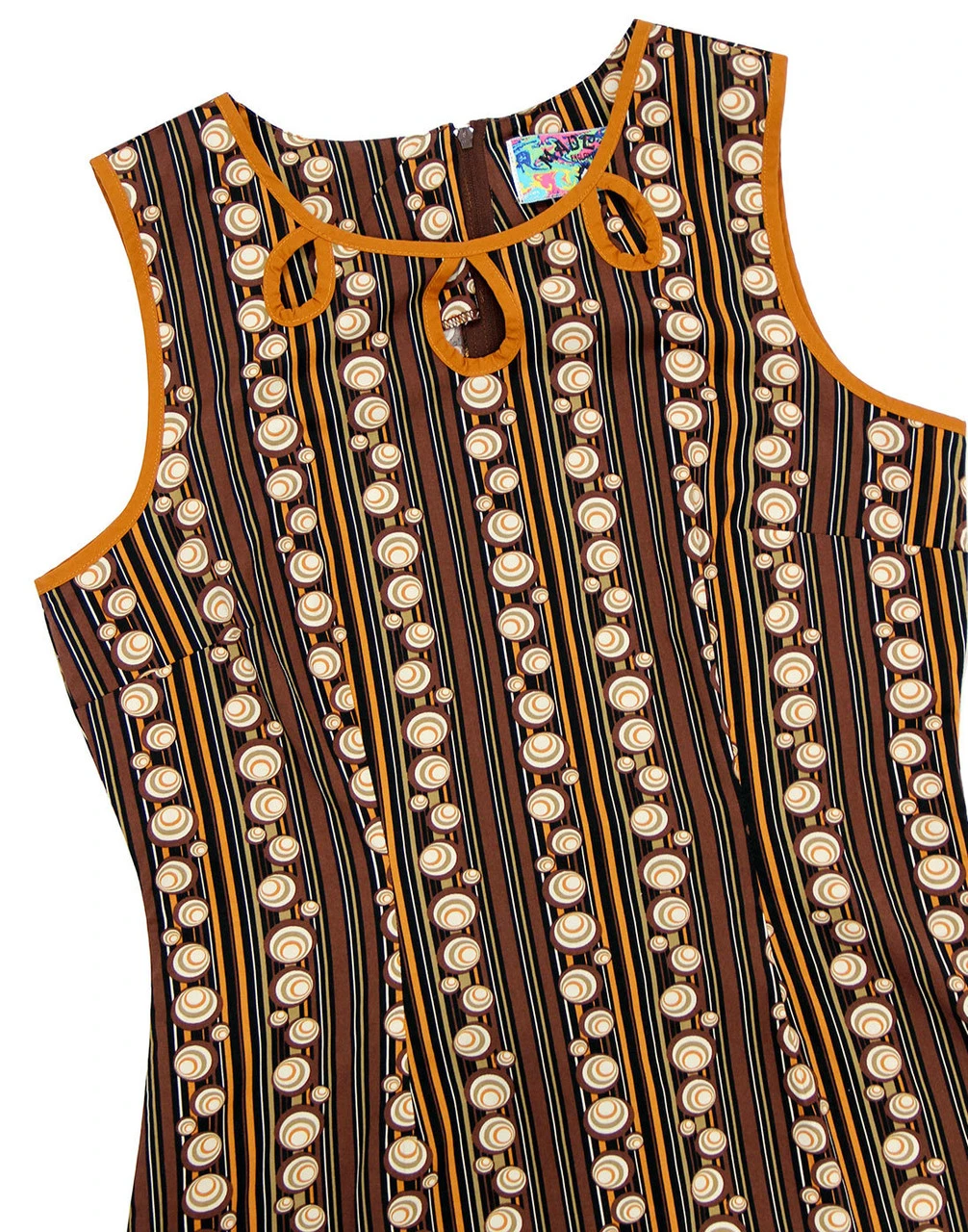 Lazy Daisy 70s Stripes Retro Dress