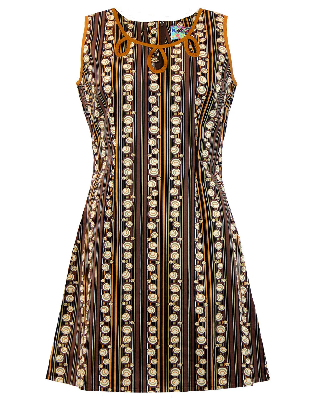 Lazy Daisy 70s Stripes Retro Dress - Image 4