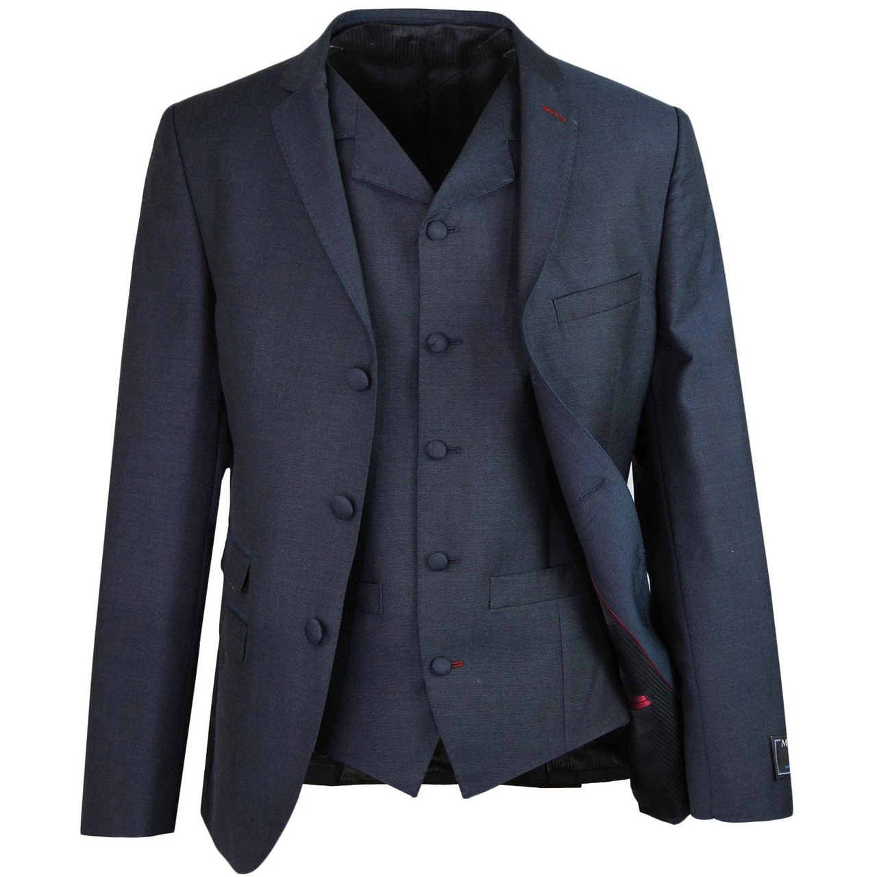 Mod Mohair Tonic Suit Jacket (Navy) - Image 5