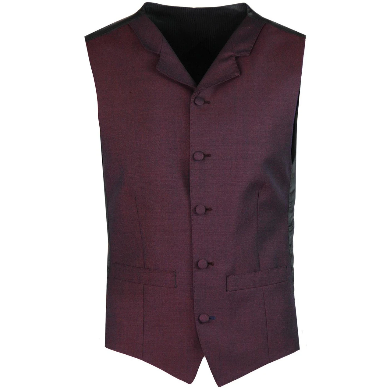 Mod Mohair Tonic Waistcoat BURGUNDY