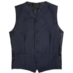 60s Mod Mohair Tonic Waistcoat NAVY