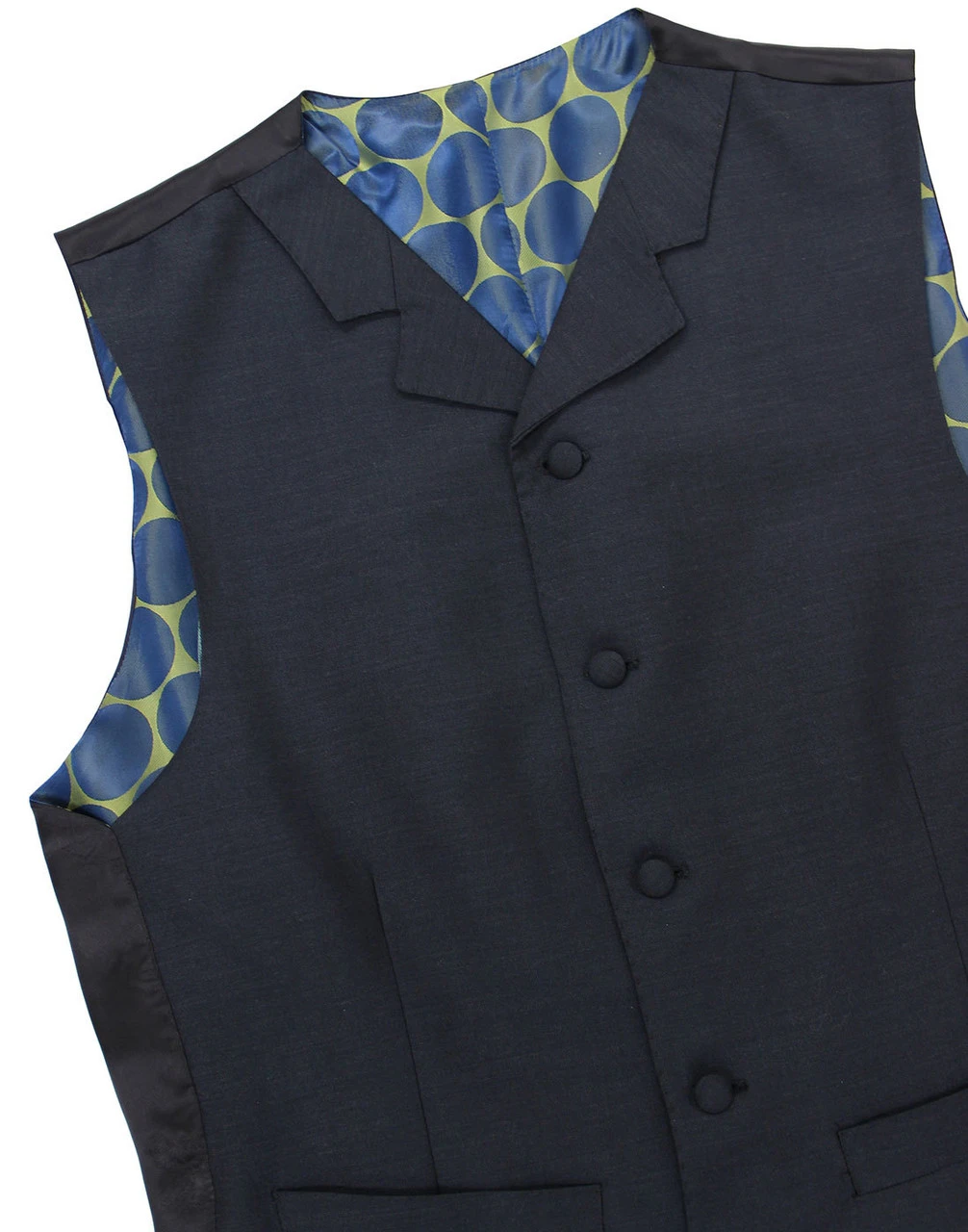 60s Mod Mohair Blend Waistcoat NAVY - Image 3
