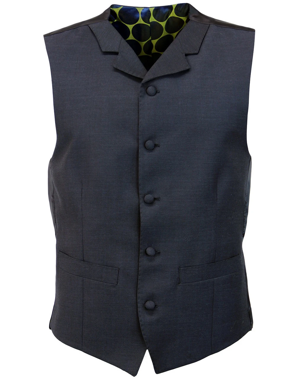 60s Mod Mohair Blend Waistcoat NAVY - Image 4
