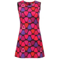 Pink Plectrum 1960s Mod Shift Dress