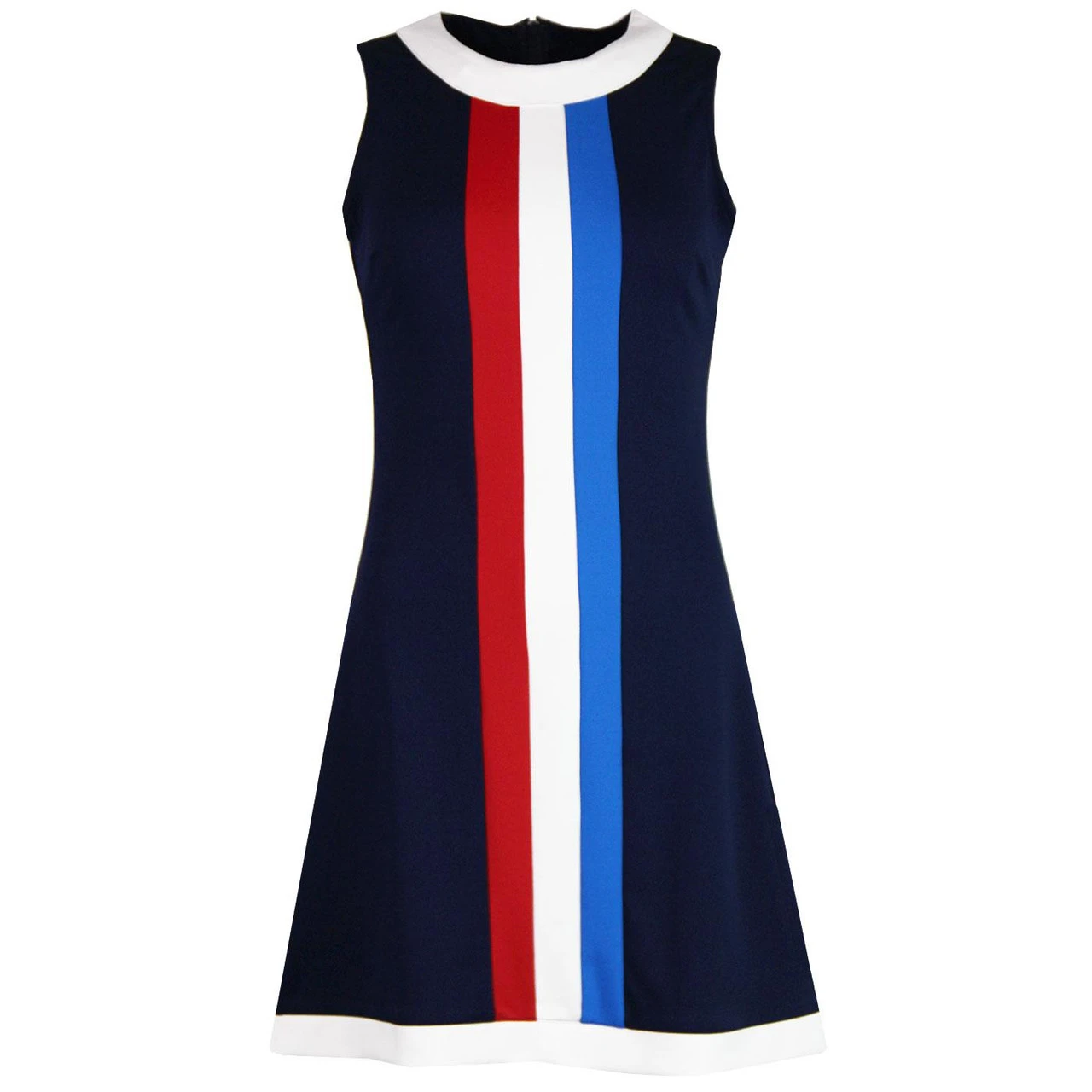 Polly 60s Mod Stripe Jersey Dress - Image 3