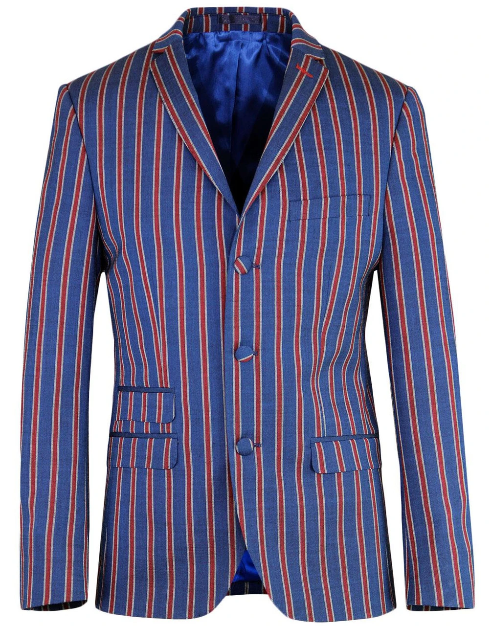 Mod 3 Button Regatta Stripe Blazer