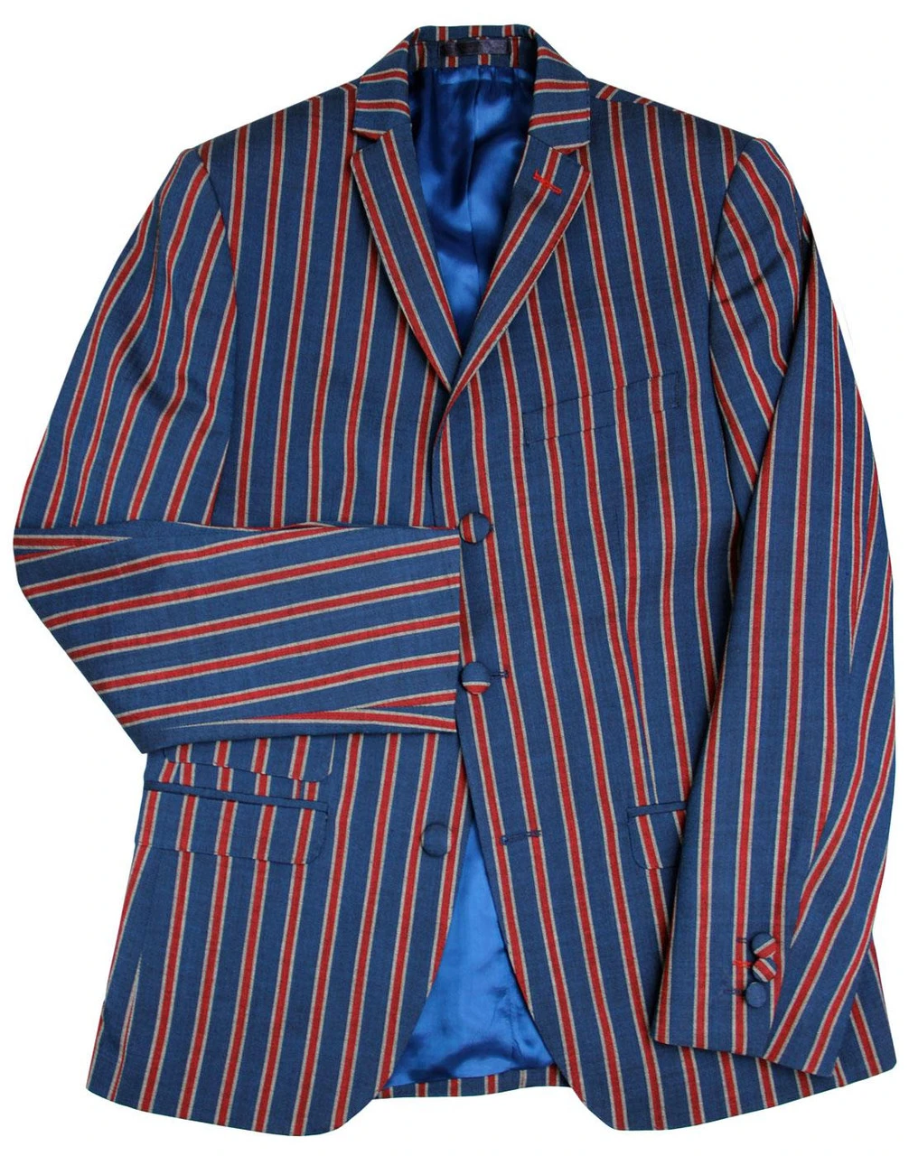 Mod 3 Button Regatta Stripe Blazer - Image 3