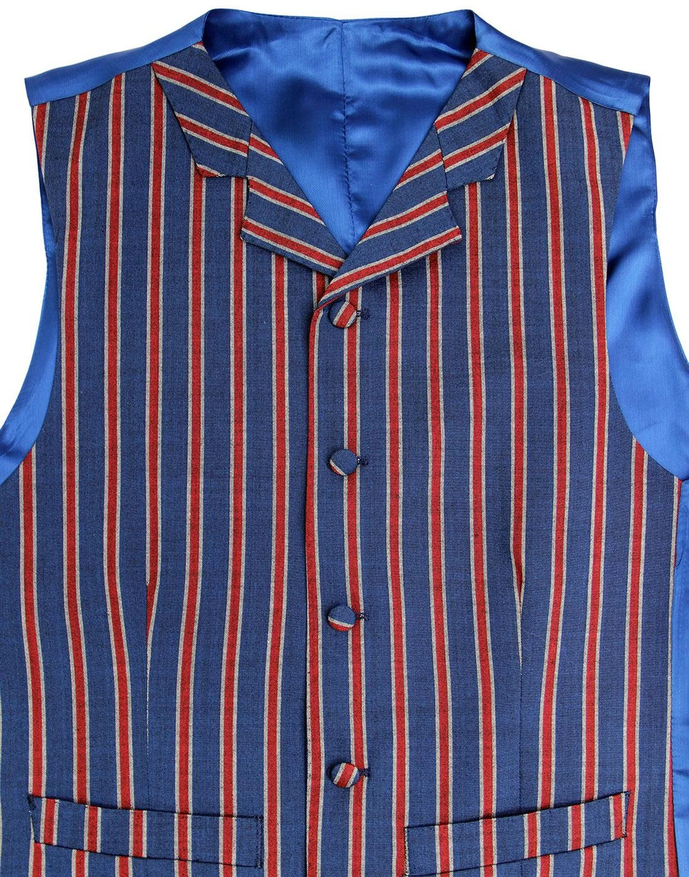 Mod Regatta Stripe Lapel Waistcoat - Image 2