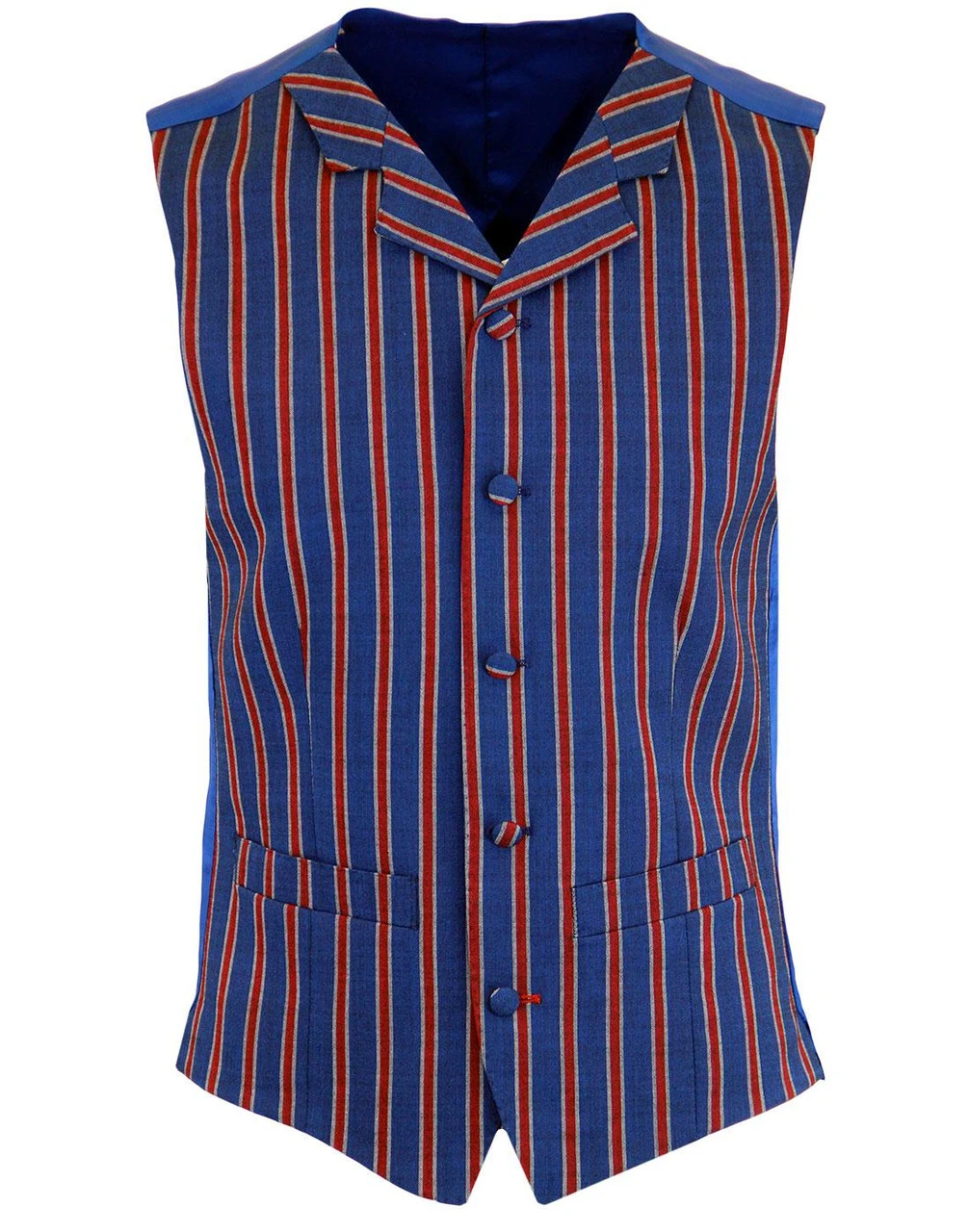 Mod Regatta Stripe Lapel Waistcoat