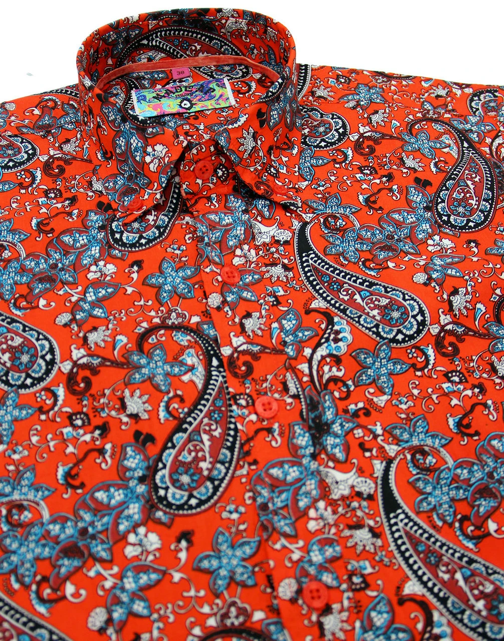 Tabla Paisley Retro 60s Mod Shirt - Image 2