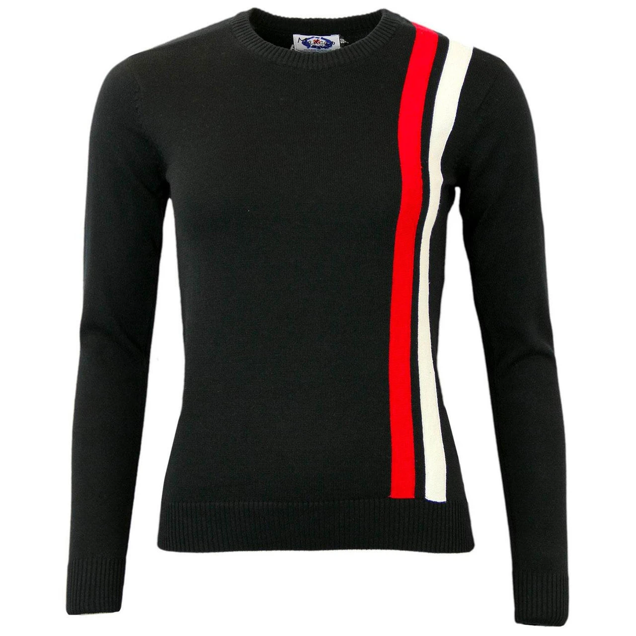 60s Mod Women's Racing Jumper WHITE - Image 12