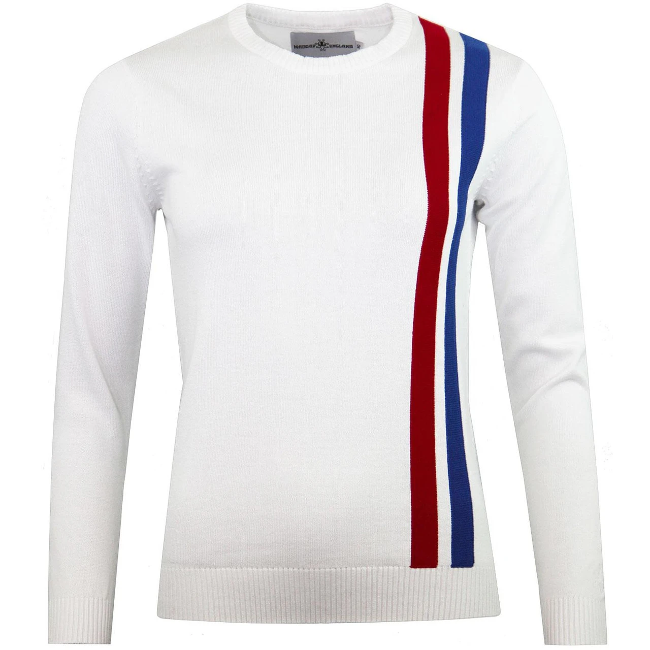 60s Mod Women's Racing Jumper WHITE - Image 5