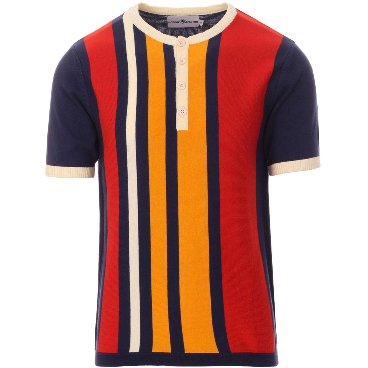 Zen Mod Stripe Knit Grandad Top (F) - Image 2