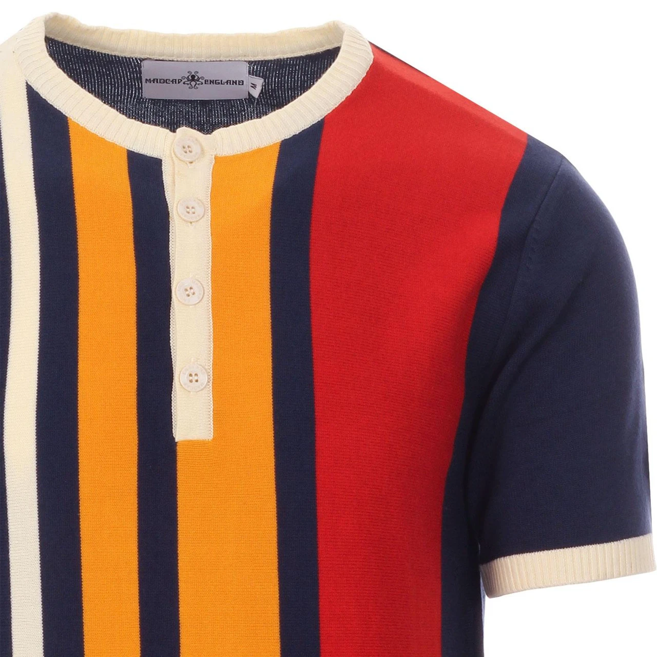 Zen Mod Stripe Knit Grandad Top (A) - Image 4