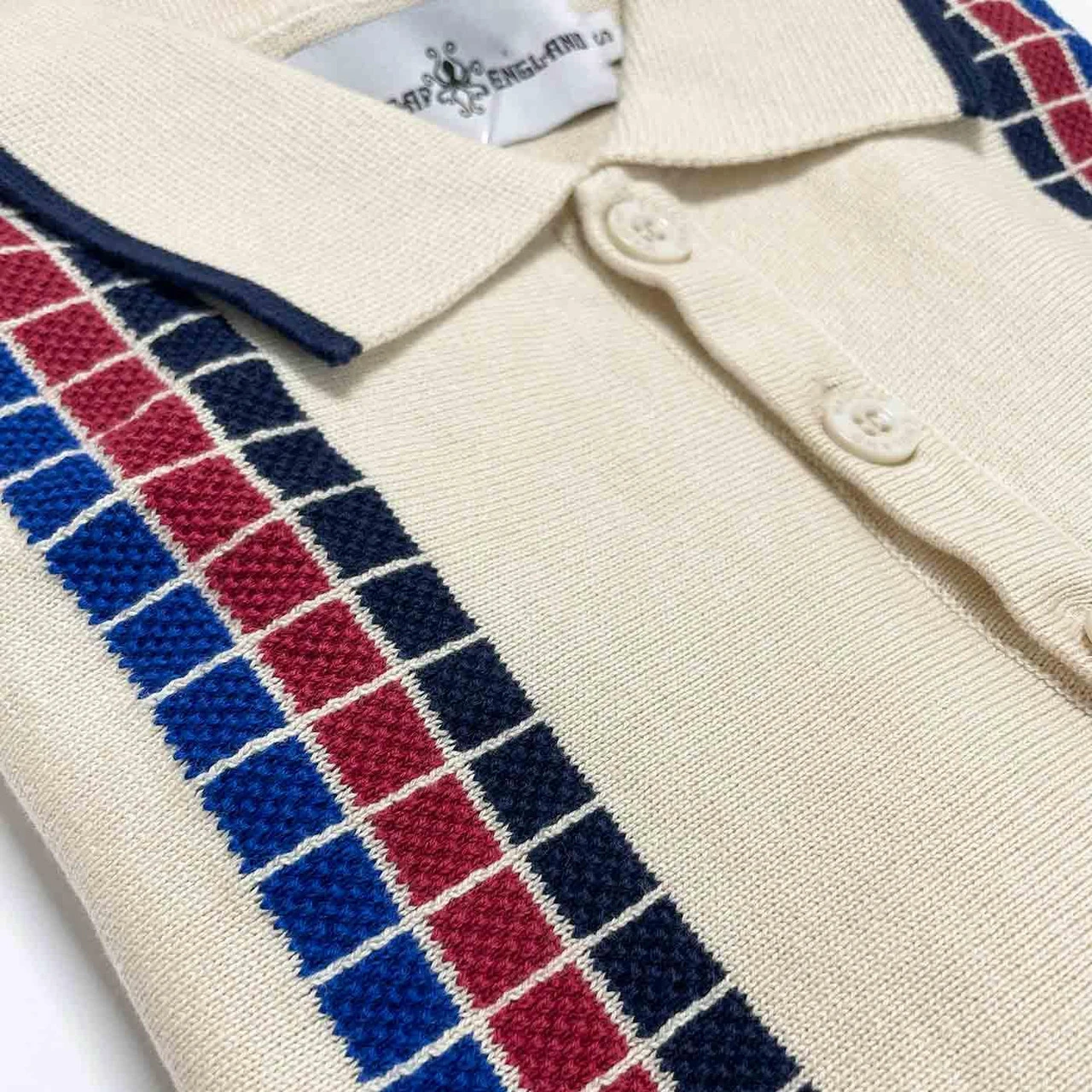 Zodiac Mod Raised Stripe Knit Polo - Image 6
