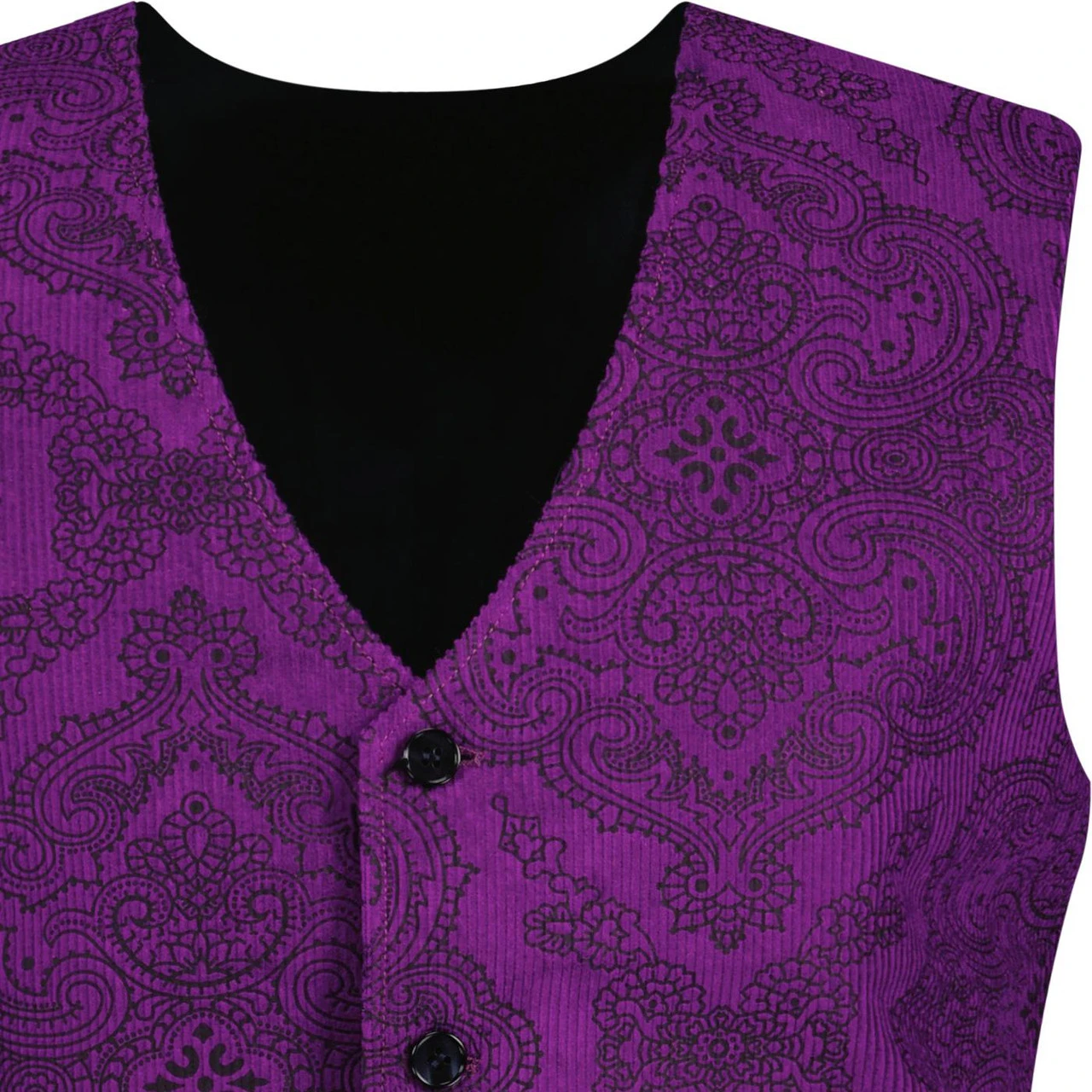 Paisley Manero 70s Cord Waistcoat P - Image 2