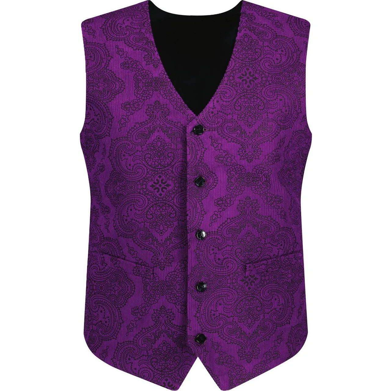 Paisley Manero 70s Cord Waistcoat P - Image 3