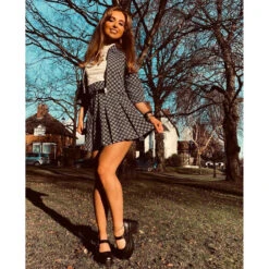 Ace Mod Op Art Pleated Tennis Skirt