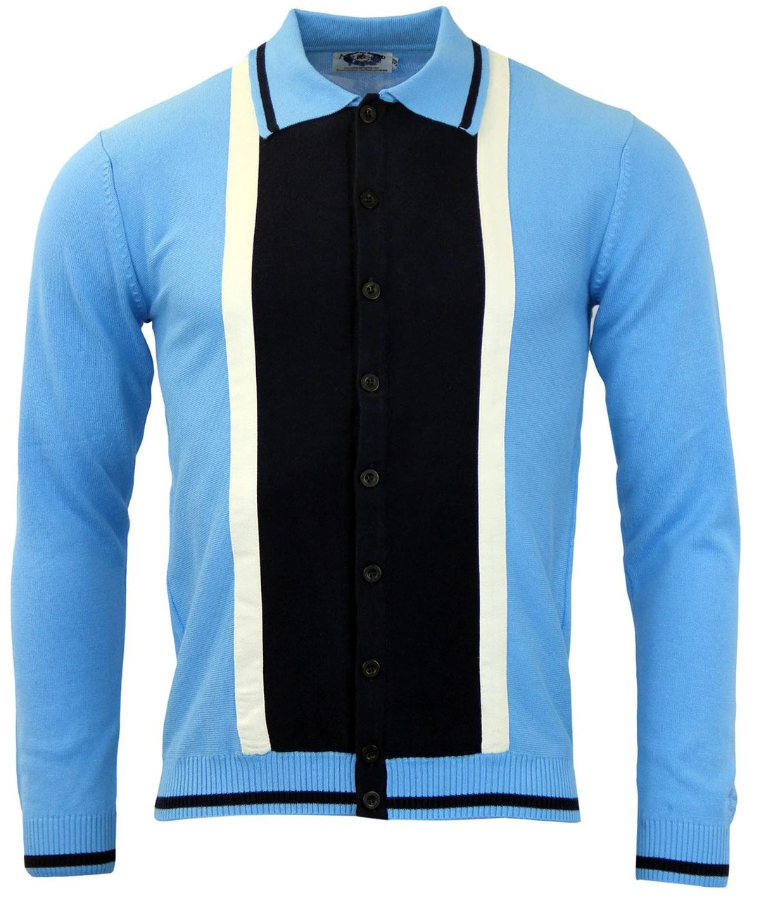 Marriott Suede Mod Polo Cardigan GO - Image 11