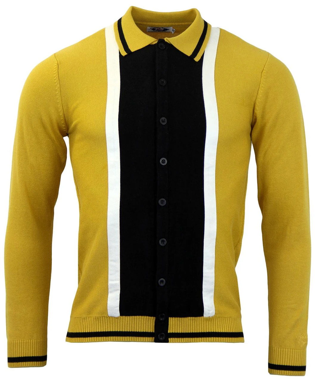 Marriott Suede Mod Polo Cardigan GO