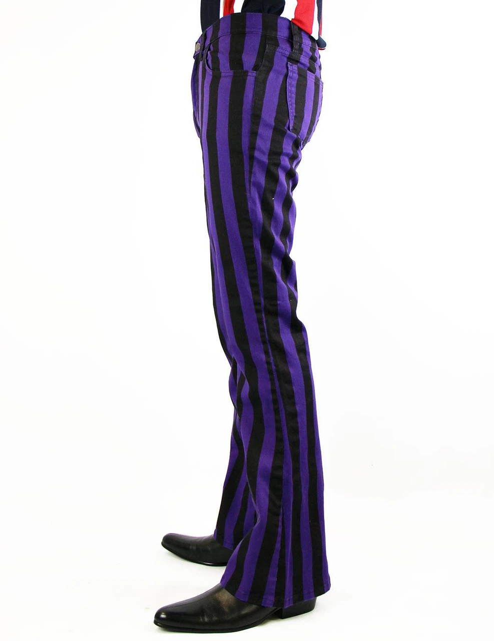Holy Roller - Retro 60s Striped 70s Indie Flares B - Image 6