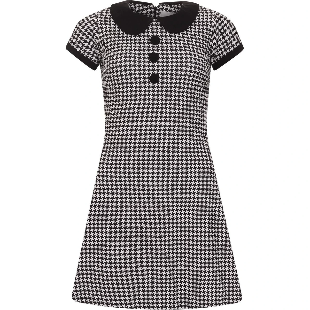 Dollierocker Dogtooth 60s Mod Dress - Image 5