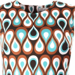 Flame 60s Mod Jersey Shift Dress