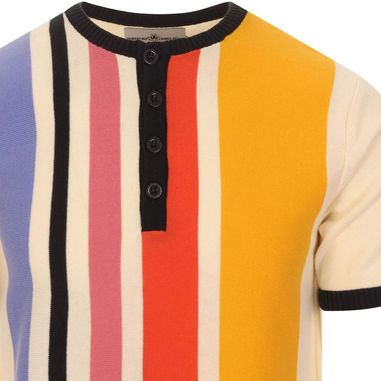 Zen Mod Stripe Knit Grandad Top (A) - Image 5