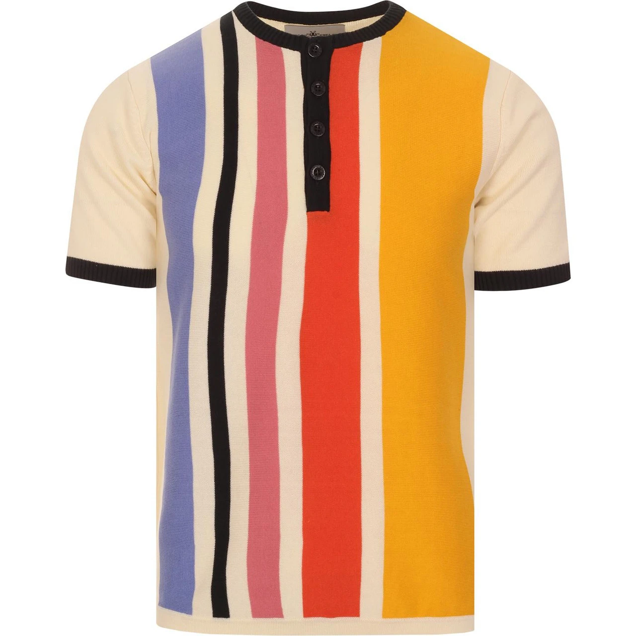 Zen Mod Stripe Knit Grandad Top (F) - Image 9