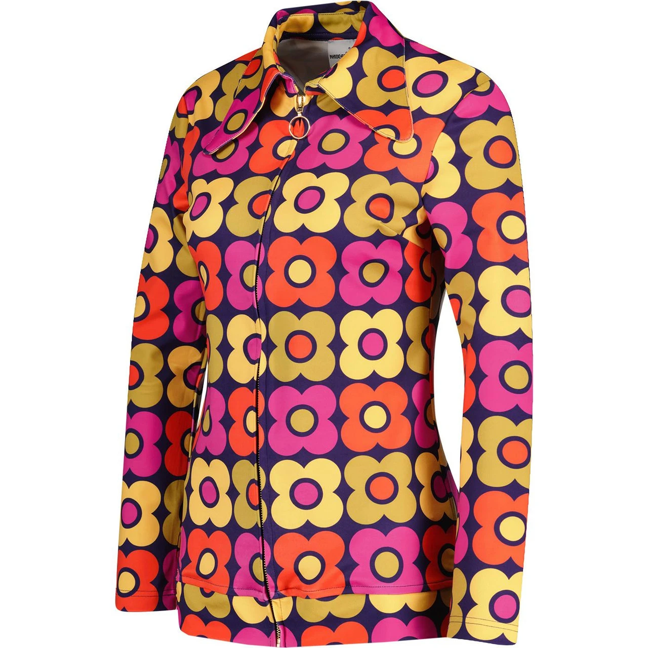 Juliet MADCAP Retro 70s Dagger Collar Zip Shirt N - Image 6