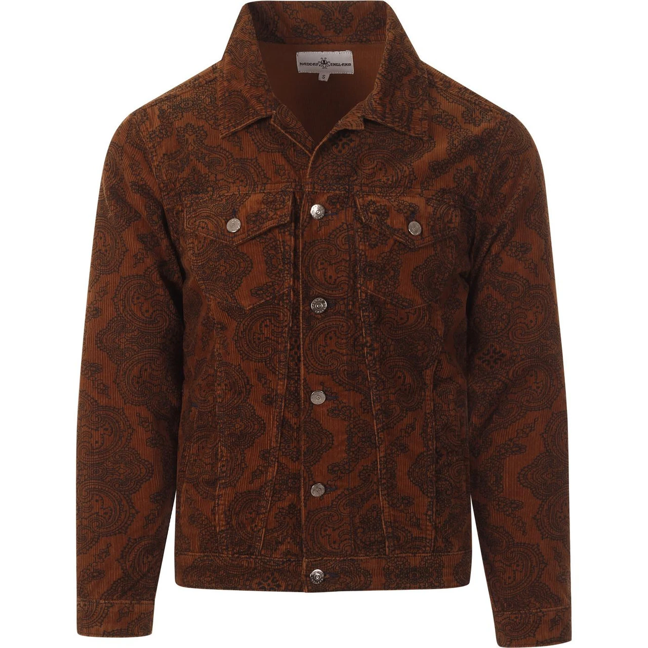 Woburn Paisley Cord Trucker Jacket - Image 4