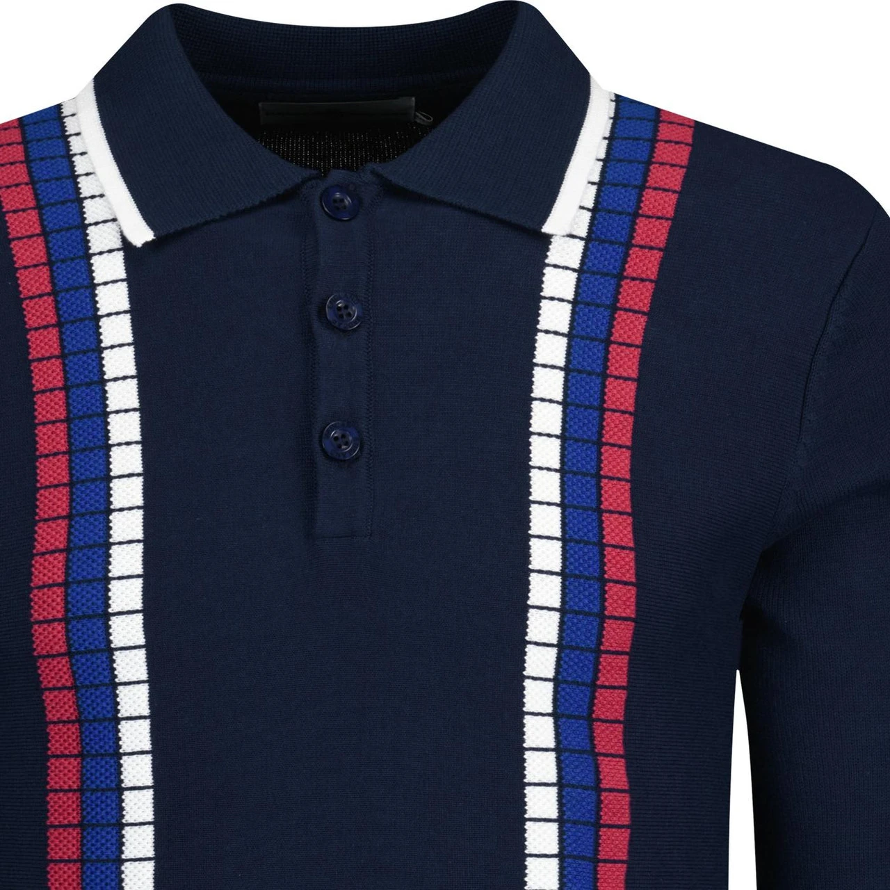 Zodiac Mod Raised Stripe Knit Polo - Image 4